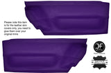 PURPLE LEATHER 2X FRONT DOOR CARD TRIM  COVERS FITS VW BEETLE 1998-2010