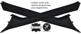 BLACK STITCH 2X A PILLARS LEATHER COVERS FITS MERCEDES SPRINTER A901 905 00-06