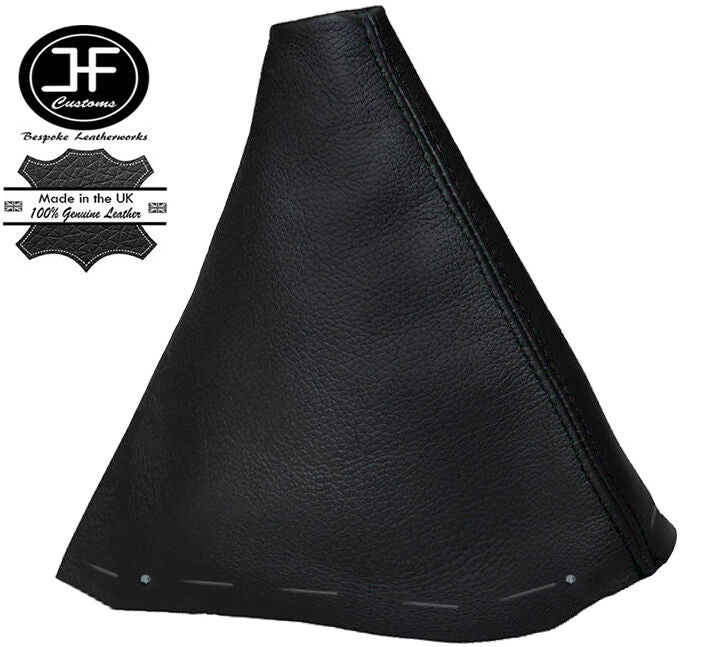 BLACK STITCH MANUAL GENUINE LEATHER GEAR BOOT GAITER FITS HYUNDAI GETZ TB 02-11