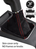 RED STITCH REAL SUEDE GEAR GAITER FOR VAUXHALL OPEL ZAFIRA B MK2 05-12