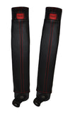 RED STITCH 2X SEAT BELT SKIN COVERS FITS TOYOTA LAND CRUISER PRADO LJ78/LJ70