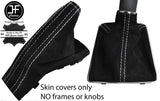WHITE STITCH SUEDE GEAR & HANDBRAKE GAITER FITS VAUXHALL OPEL ASTRA MK5 H 04-09