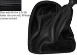 BLACK STITCHING LEATHER MANUAL GEAR GAITER FITS RENAULT VEL SATIS 2002-2009