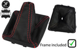 RED STITCH LEATHER GEAR GAITER+PLASTIC FRAME FOR MERCEDES A CLASS W176 12-16