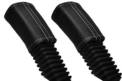 WHITE STITCHING FITS RANGE ROVER VOGUE L322 02-12 2X SEAT BELT LEATHER COVERS