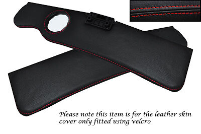 RED STITCH FITS ALFA ROMEO GTV SPIDER 916 95-99 2X SUN VISORS LEATHER COVER ONLY