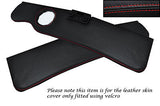 RED STITCH FITS ALFA ROMEO GTV SPIDER 916 95-99 2X SUN VISORS LEATHER COVER ONLY