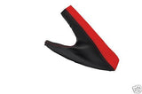 FITS BMW 1 SERIES 04+ HANDBRAKE GAITER  RED BLACK LEATHER CUSTOM NEW MADE IN UK