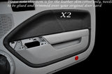 GREY  STITCH 2X DOOR CARD LEATHER SKIN COVERS FITS FORD MUSTANG 2005-2009