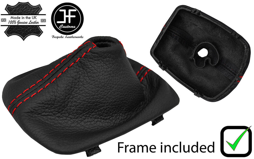 RED STITCH LEATHER SMG GAITER+PLASTIC FRAME FOR BMW Z4 E85 E86 2002-2008