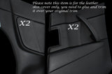 GREY STITCHING 4X REAR DOOR CARD LEATHER SKIN COVERS FITS MAZDA RX8 03-12