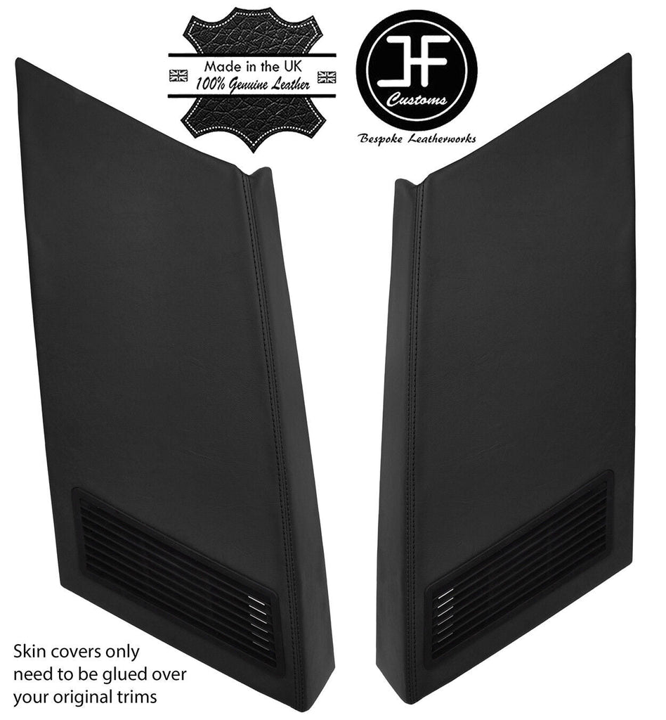 BLACK 2X REAR EXTERIOR D PILLAR VINYL COVERS FOR RANGE ROVER CLASSIC CUSTOM NEW