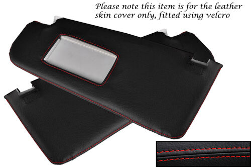 RED STITCH FITS TOYOTA PRIUS T3 T4 2003-2009 2X SUN VISORS LEATHER COVERS ONLY