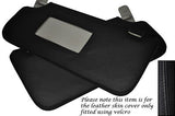 BLACK STITCH 2X SUN VISORS LEATHER SKIN COVERS FITS MERCEDES A CLASS W168 97-04