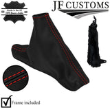 RED STITCH ITALIAN LEATHER HANDBRAKE COVER + FRAME FOR MAZDA CX-5 12-16