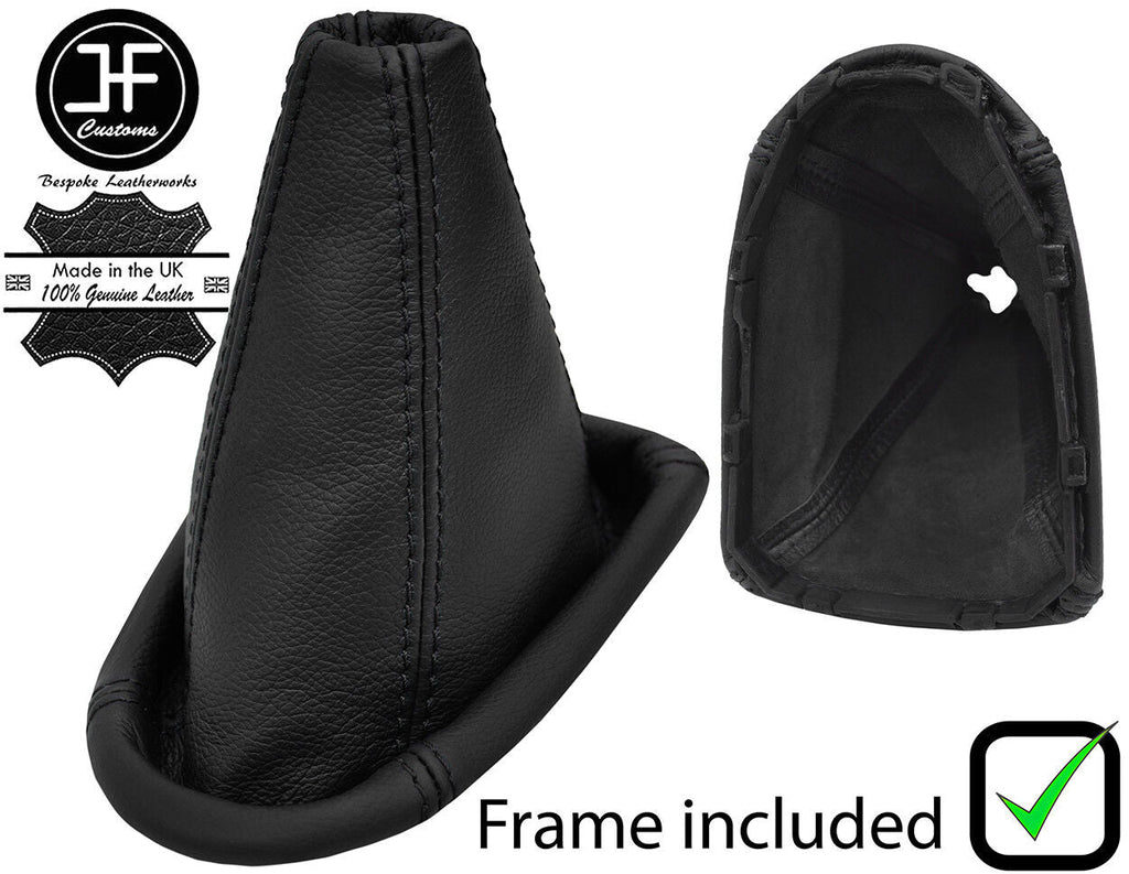 BLACK STITCH LEATHER MANUAL GEAR GAITER+PLASTIC FRAME FOR CHEVROLET SPARK 10-15