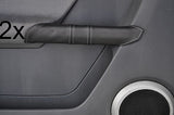 grey stitch FITS SMART FORFOUR MERCEDES 2X DOOR HANDLE LEATHER COVERS CUSTOM NEW