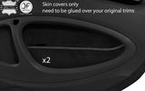 WHITE STITCH 2X FRONT DOOR CARD TRIM SUEDE COVER FITS SMART FORTWO 453 14-19