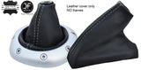 GREY STITCH TOP GRAIN LEATHER GEAR & HANDBRAKE GAITER FOR MG TF MGTF MK2 00-06