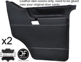 GREY STITCH 2X FRONT DOOR CARD LEATHER COVERS FITS VW T4 TRANSPORTER CARAVELLE