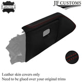 DARK RED STITCH LEATHER GLOVEBOX COVER FITS BMW 1 SERIES E81 E87 07-13