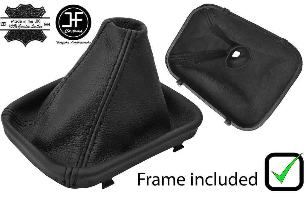 BLACK STITCH MANUAL LEATHER GEAR GAITER + PLASTIC FRAME FOR BMW Z3 1995-2003