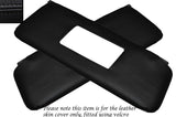 BLACK STITCH 2X SUN VISORS LEATHER SKIN COVERS FITS FORD CORTINA MK5 CUSTOM NEW
