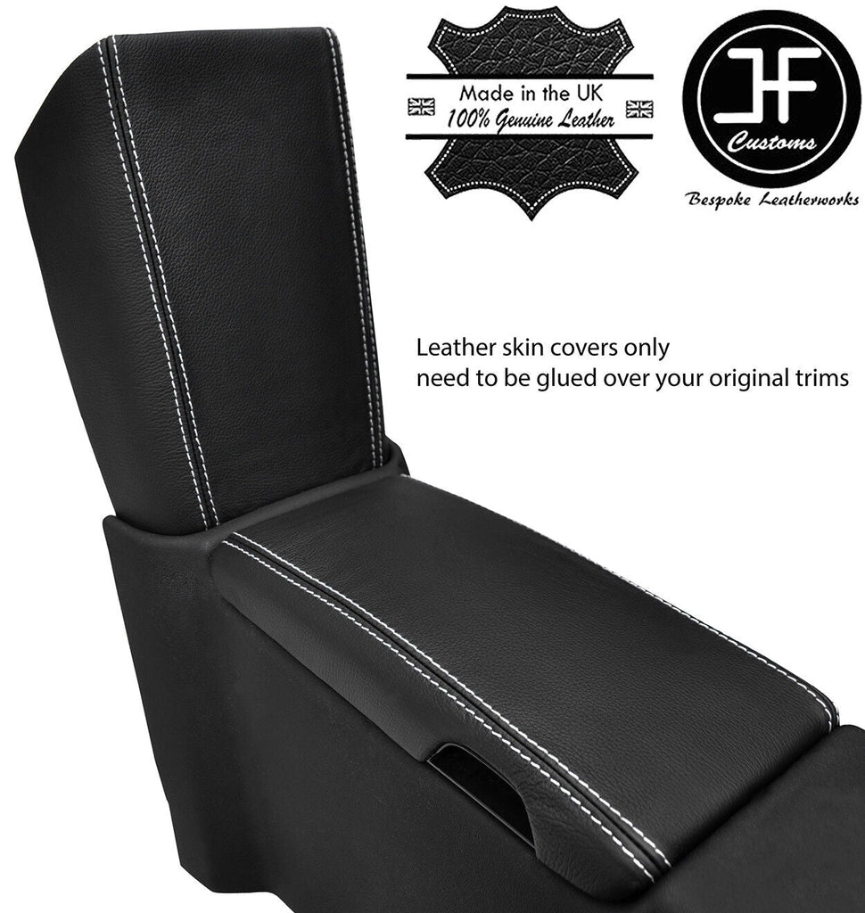 WHITE STITCH ARMREST LID&STORAGE LID LEATHER COVERS FOR MERCEDES SLK R171 04-11