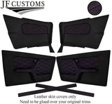PURPLE STITCH LEATHER COVERS FOR BMW 3 SERIES E30 CONVERTIBLE FULL INTERIOR KIT