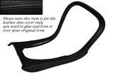 BLACK STITCH CENTRE CONSOLE SURROUND LEATHER COVER FITS JAGUAR S TYPE 02-07