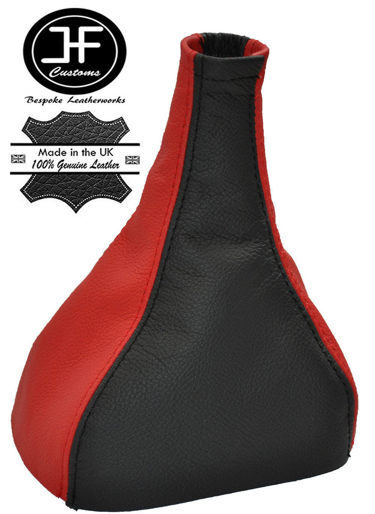 BLACK & RED LEATHER MANUAL GEAR GAITER FITS OPEL VAUXHALL MERIVA A 2002-2010
