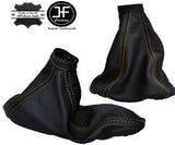 YELLOW STITCHING  FITS ALFA ROMEO GT 2003-2010 GEAR HANDBRAKE GAITER LEATHER