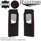 D RED STITCH LEATHER 2X UPPER B PILLAR COVER FOR MERCEDES VITO VIANO 14-21