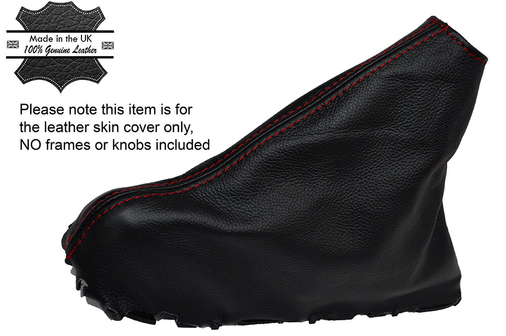 RED STITCHING LEATHER SKIN HANDBRAKE GAITER FITS MAZDA 3 2014-2016 CUSTOM NEW
