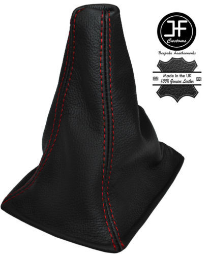 RED STITCH MANUAL LEATHER GEAR GAITER FITS TOYOTA COROLLA VERSO 01-04 CUSTOM NEW