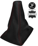 RED STITCH MANUAL LEATHER GEAR GAITER FITS TOYOTA COROLLA VERSO 01-04 CUSTOM NEW