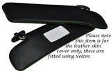 GREEN STITCH FITS MAZDA MX5 MK2 & 2.5 MIATA 98-05 2X SUN VISORS LEATHER COVERS