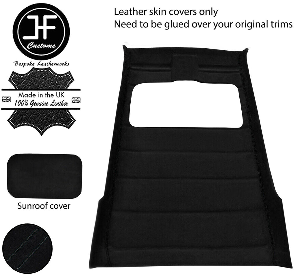 BLACK STITCH SUN ROOF HEADLINING LUXE SUEDE COVER FOR VW GOLF MK2 83-92 5 DOOR