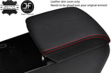 RED STITCH TOP GRAIN REAL LEATHER ARMREST COVER FITS MAZDA 3 2016-2019