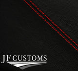 RED STITCH LEATHER 2X FRONT DOOR COVERS FOR FORD TRANSIT CUSTOM MK8 13-18