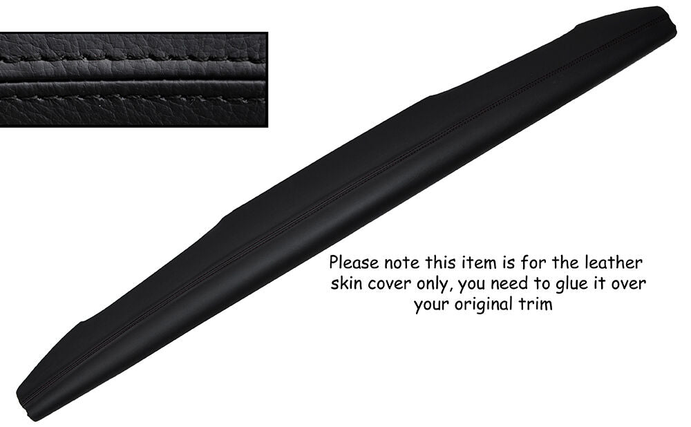 BLACK STITCH TOP DASH DASHBOARD LEATHER SKIN COVER FITS JAGUAR DAIMLER 250 V8