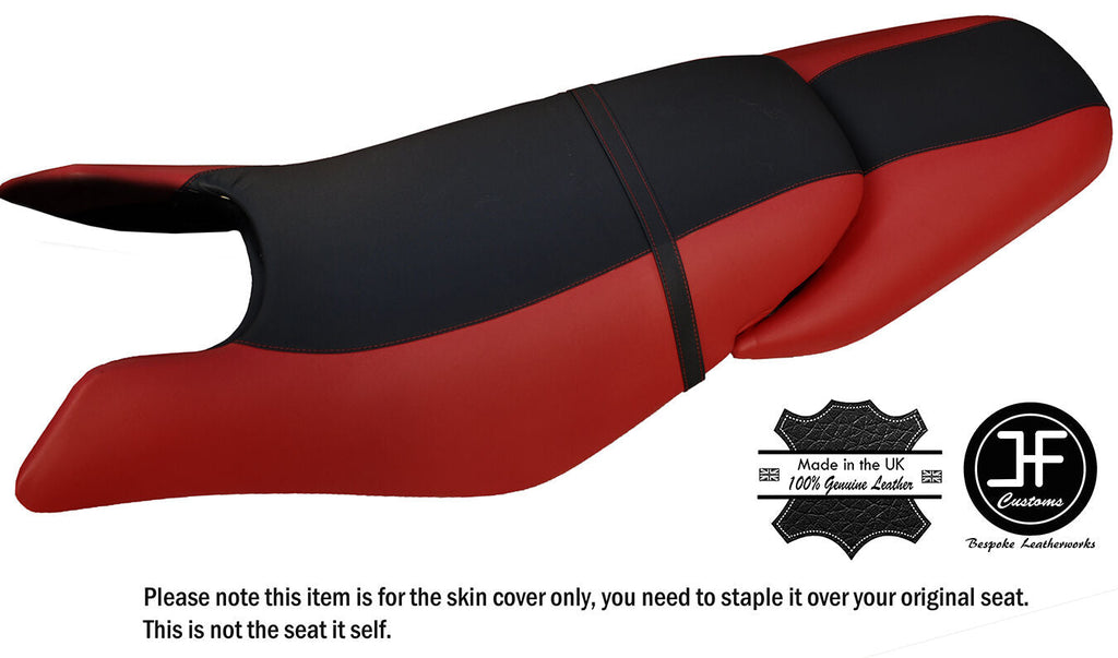 BLACK & D RED CUSTOM FITS SEADOO GTX GTI 97-01 FRONT + REAR VINYL SEAT COVER
