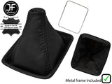 BLACK BLACK LEATHER GEAR + METAL FRAME FOR TOYOTA JZX 100 CHASER 1996-2000