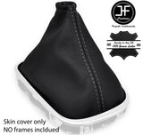 GREY STITCH TOP GRAIN LEATHER GEAR GAITER FITS RENAULT KADJAR 2015-2019