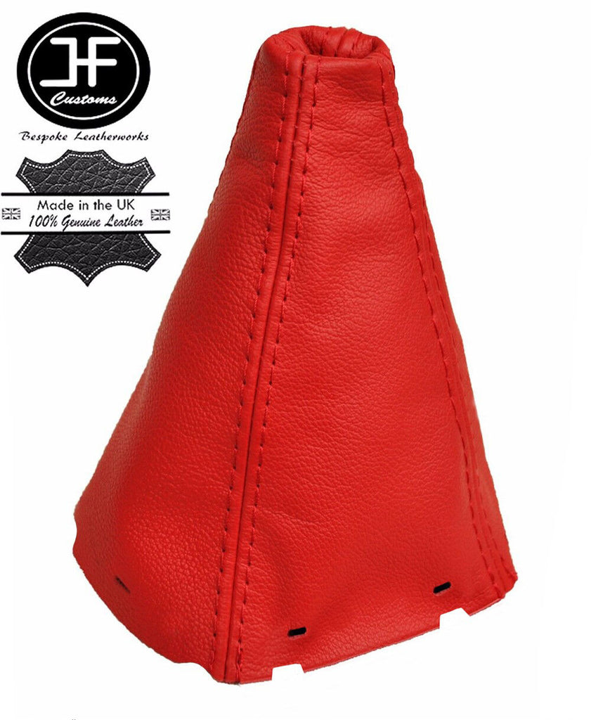 RED REAL LEATHER 5 SPEED MANUAL GEAR GAITER FITS TOYOTA AVENSIS 2003-2008