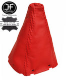 RED REAL LEATHER 5 SPEED MANUAL GEAR GAITER FITS TOYOTA AVENSIS 2003-2008