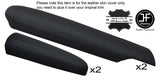 BLACK STICH 2X FRONT DOOR ARMREST LTHR COVERS FITS MERCEDES S CLASS W221 06-13