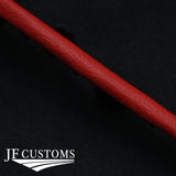 RED LEATHER SET OF DASHBOARD AIR VENT TRIMS FOR PEUGEOT 207 2006-2013 CUSTOM NEW