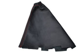 RED STITCH FITS DAEWOO KALOS CHEVROLET AVEO 02-2008 HANDBRAKE GAITOR LEATHER