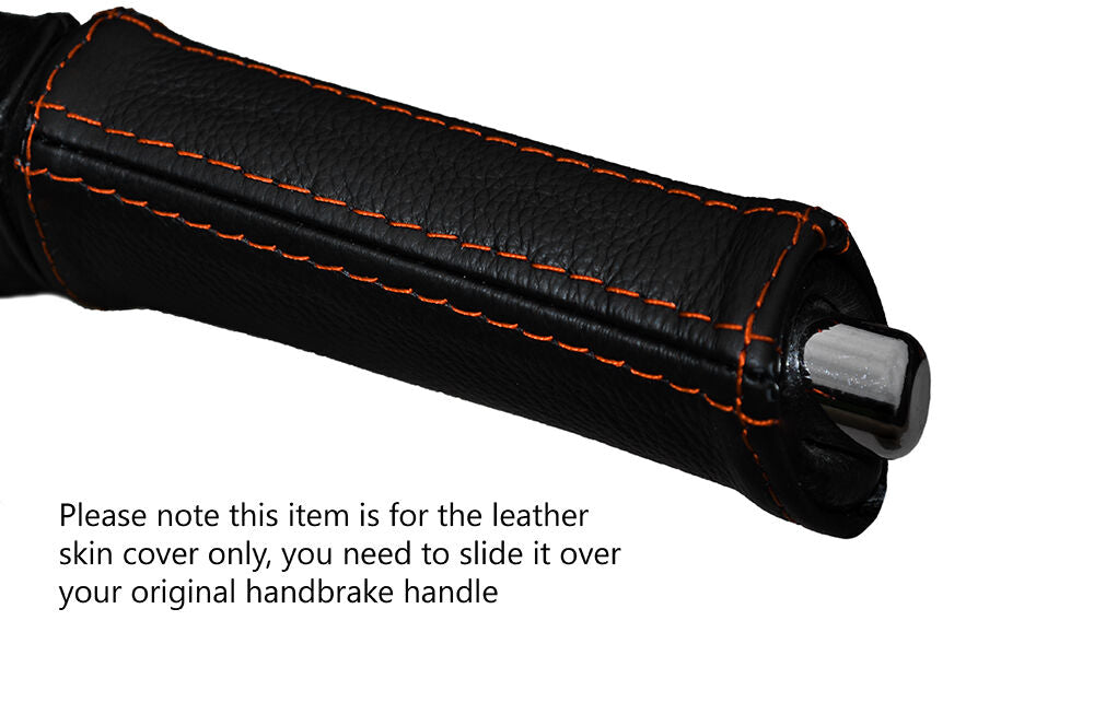 ORANGE STITCH HANDBRAKE HANDLE LEATHER COVER FITS SUBARU IMPREZA WRX STI 11-15